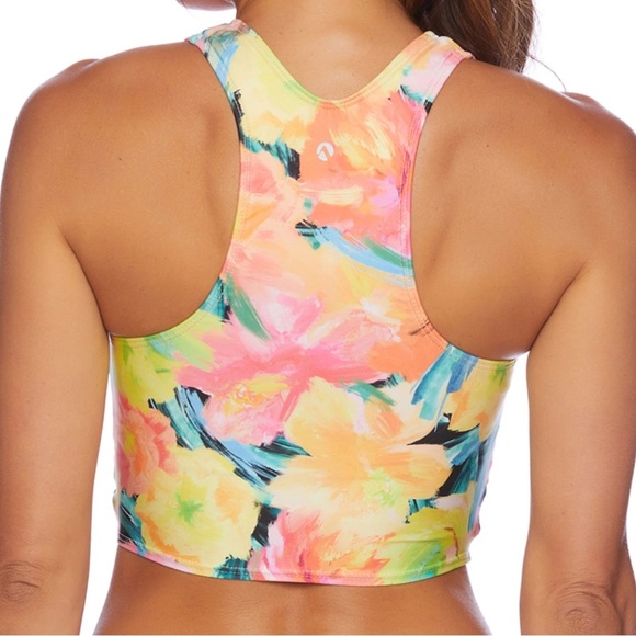 Next By Athena Women’s Mai Tai Bloom Static High Neck Swim Top - Picture 3 of 12